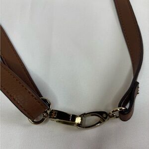 Replacement Bag Crossbody Strap Brown Faux Leather Strap with Gold Hardware